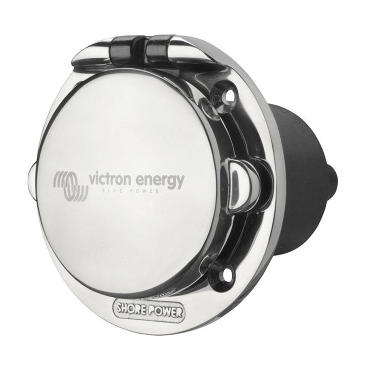 Victron Energy Power Inlet stainless steel with cover 32A/250Vac (2p/3w)