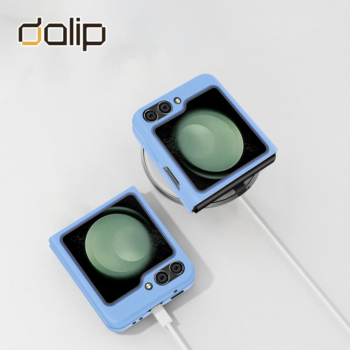Husa pentru Samsung Galaxy Z Flip 5, Dalip Silicon Ultra Flex Armor, Albastru