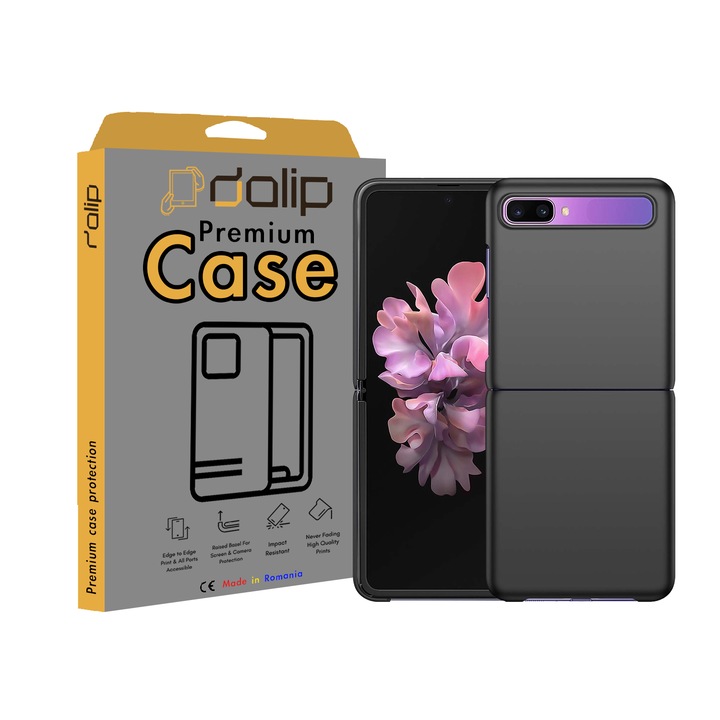 Кейс за Samsung Galaxy Z Flip 3 5G, Dalip Twofold, поликарбонат, черен