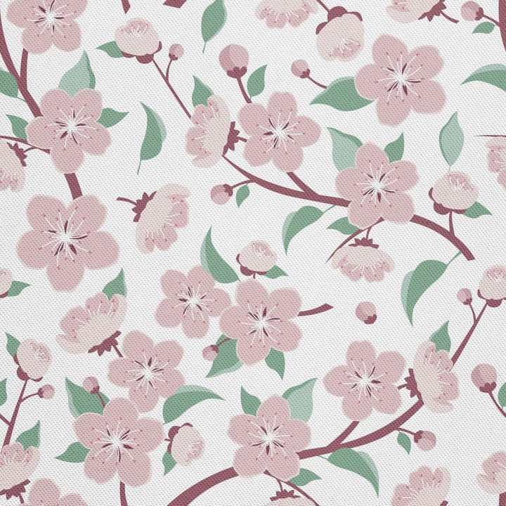 Textil anyag, Almavirágok, Poliészter 100%, 210g/pm, Méret: 100 x 155 cm, DX197