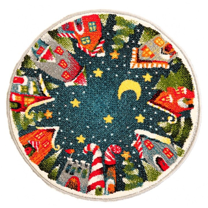 Modern szőnyeg, Home Vista, Kolibri 11503, Kerek, Többszínű, 67x67 cm