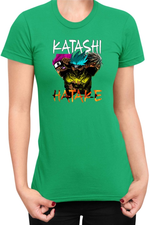 Дамска Тениска Naruto Tralala Kakashi Hatake 09, Зелен, L