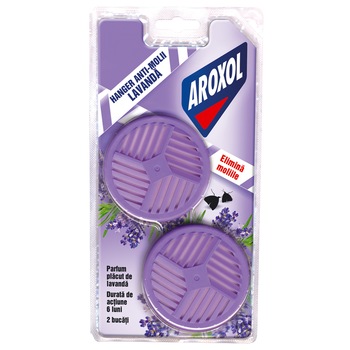 Hanger antimolii Aroxol Lavanda, 2 buc Hanger antimolii Aroxol Lavanda, 2 buc
