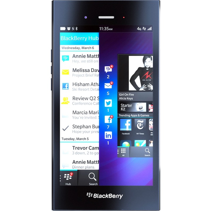 BlackBerry Z3 mobiltelefon, Kártyafüggetlen, 8GB, Fekete