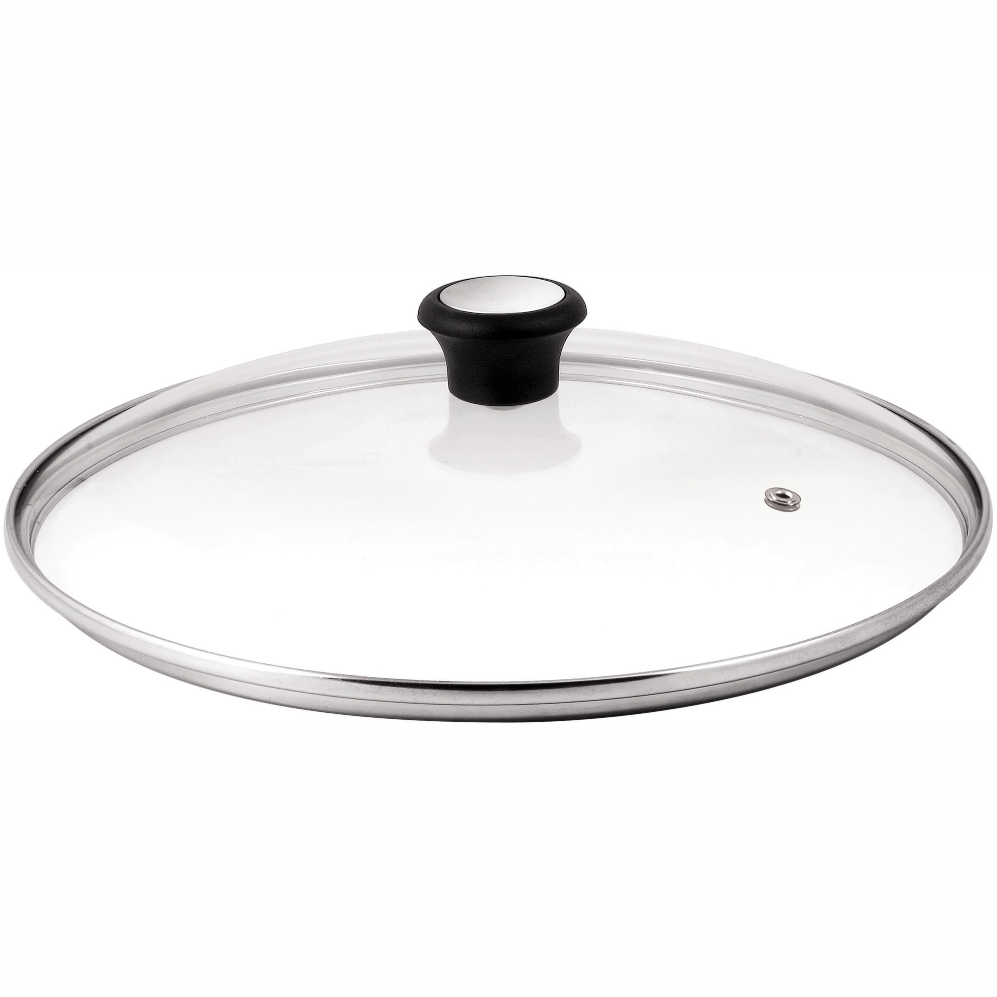 Capac de sticla cu maner plastic Tefal Exception , 28 cm, transparent, orificiu abur