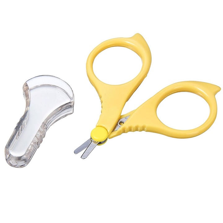 Set foarfeca manichiura si pila unghii bebelusi xranb, inox si sticla, unisex