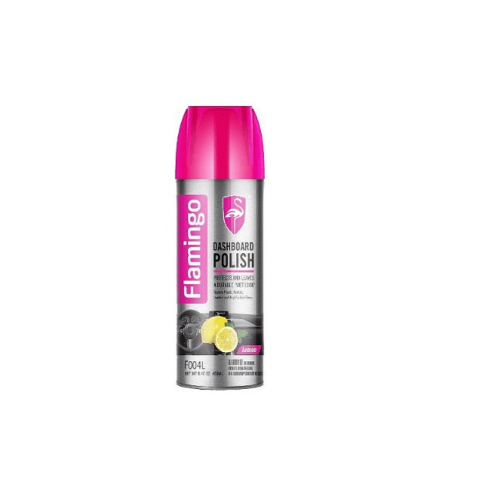 Спрей за полиране на табло с аромат на лимон, F004L, FLAMINGO, 400ML