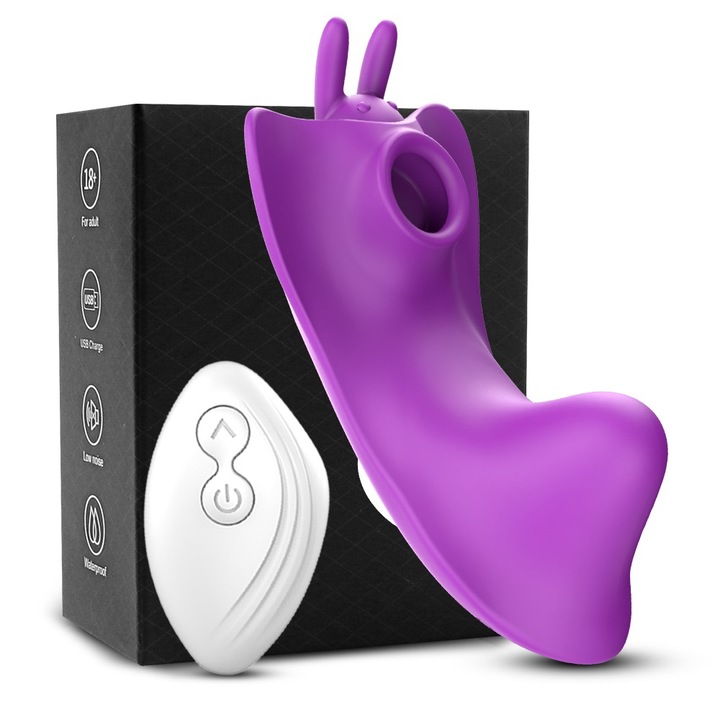 Vibrátor, FairyKiss, alkalmazásvezérlés, vízálló, lila