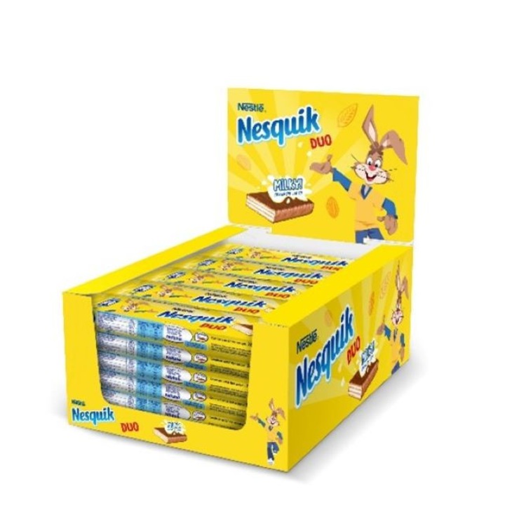 Кутия вафли с млечен крем, NESTLE NESQUIK Wafer Milk Chocolate 30 бр.x 26g