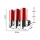 Dispenser triplu sapun lichid/gel de dus 500ml/segment, rosu inchis