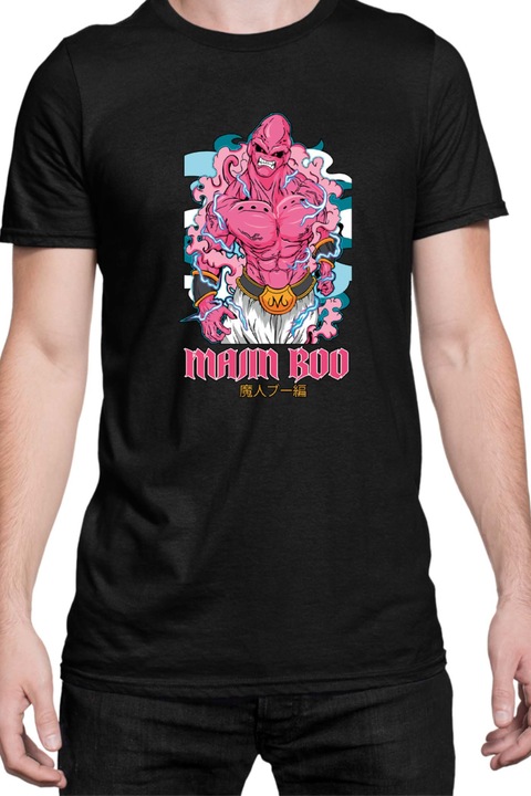 Férfi póló Japan Manga Anime Comics Animation Tralala DBZ Boo Super Form, Fekete