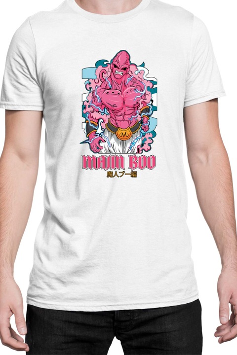 Férfi póló Japan Manga Anime Comics Animation Tralala DBZ Boo Super Form, Fehér