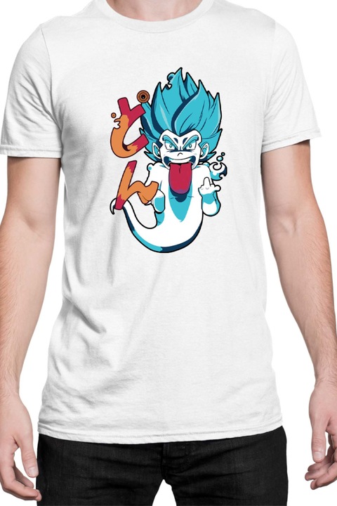 Férfi póló Japan Manga Anime Comics Animation Tralala DBZ Clown Vegeta, Fehér