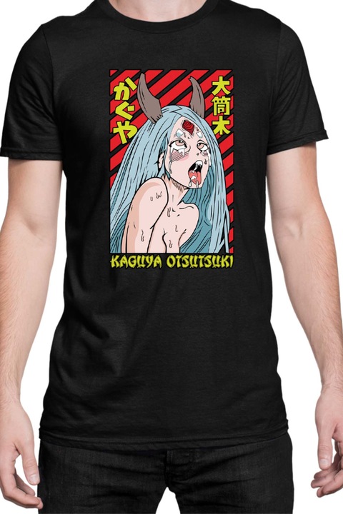 Férfi póló Japan Manga Anime Comics Animation Tralala Naruto Kaguya Otsutsuki, Fekete