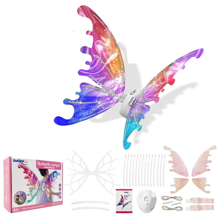 Accesorii costum zana, WALALLA, LED, multicolor, 3 ani+