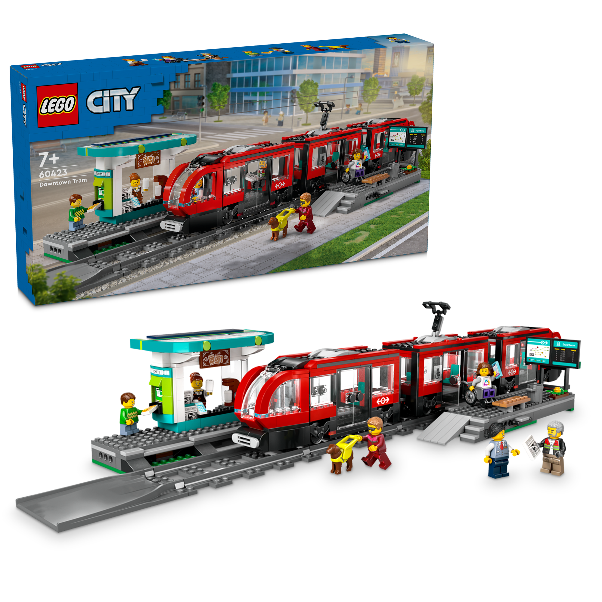 LEGO® City - Statie si tramvai in centrul orasului 60423, 811 piese