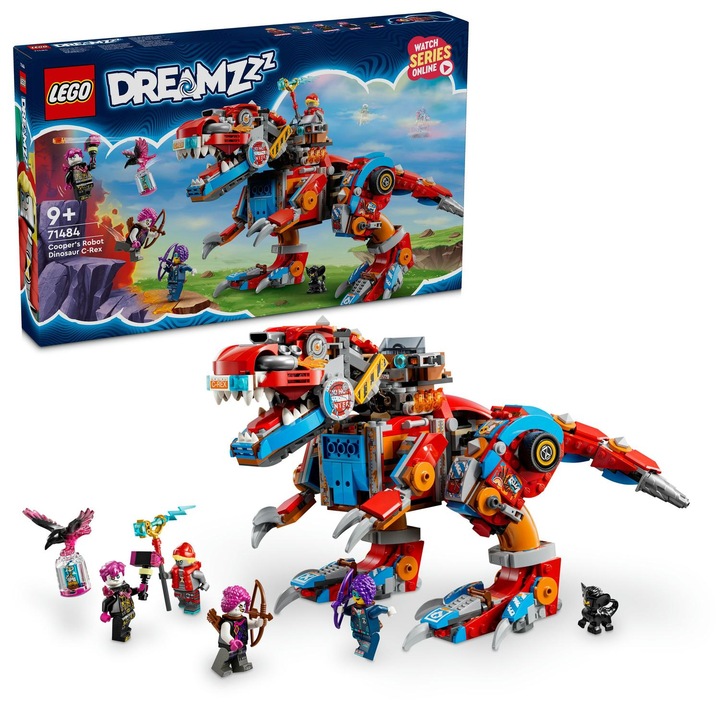 LEGO® DREAMZzz - Роботът динозавър C-Rex на Купър 71484, 917 части