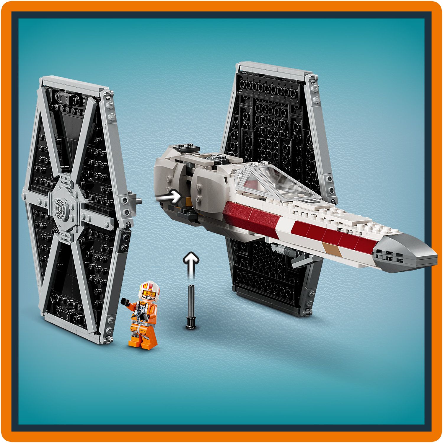LEGO® Star Wars TM - Hibrid TIE Fighter si X-Wing 75393, 1058