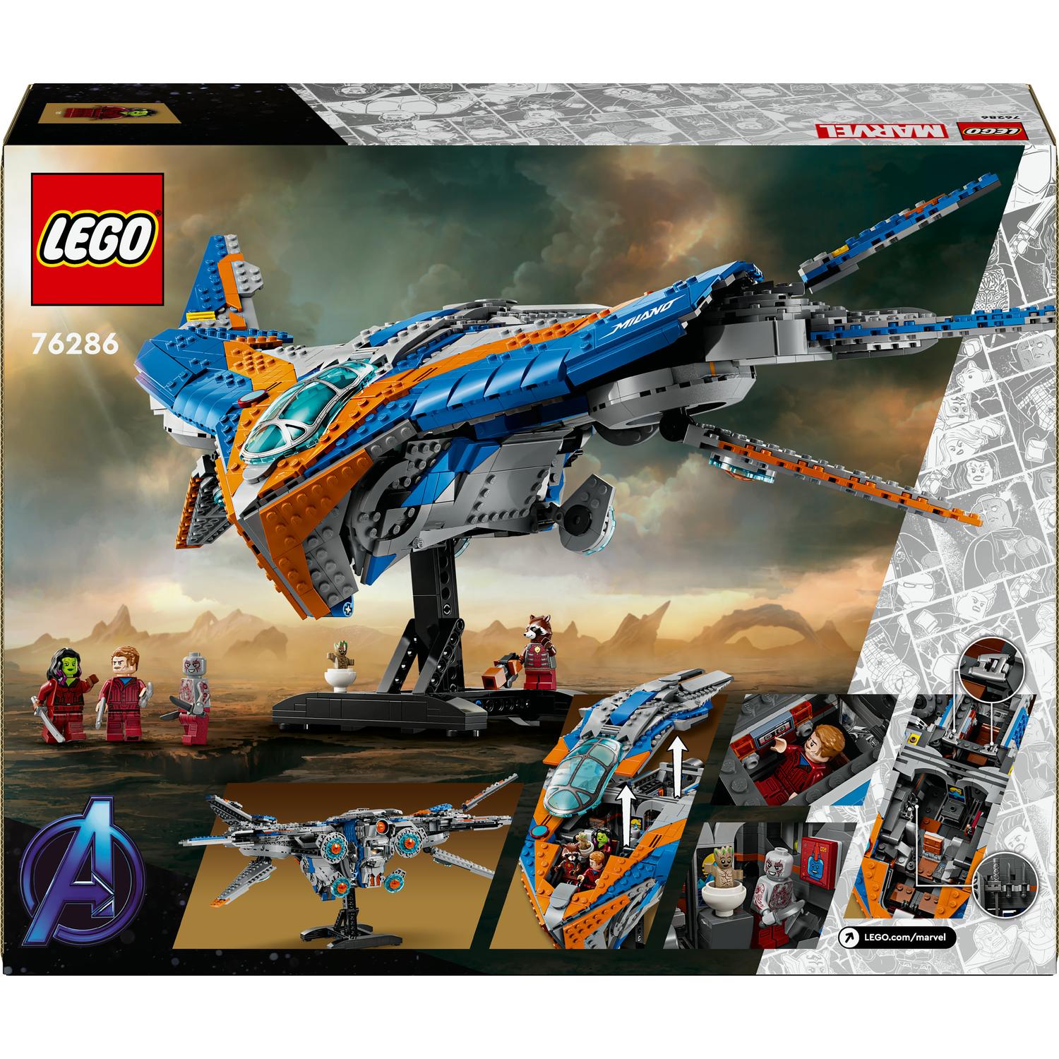 LEGO® Marvel - Gardienii Galaxiei: Milano 76286, 2090 piese - eMAG.ro