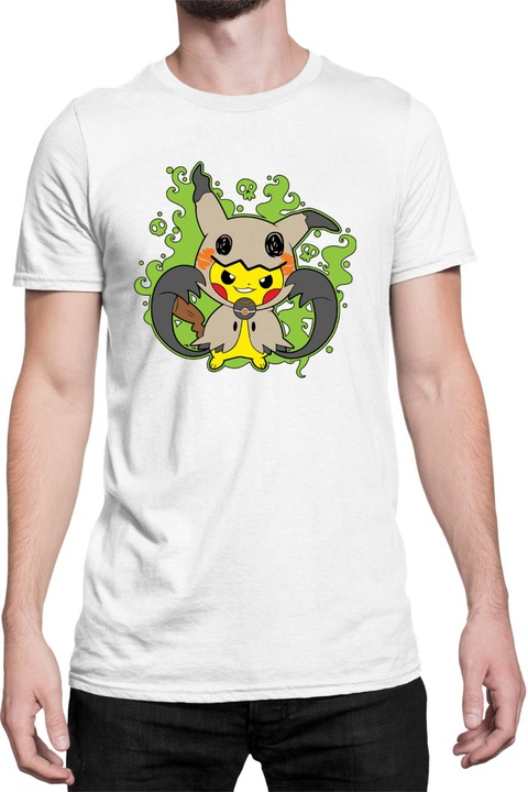 Férfi póló Japan Manga Anime Comics Tralala Pokemon Pikachu Halloween 03, Fehér