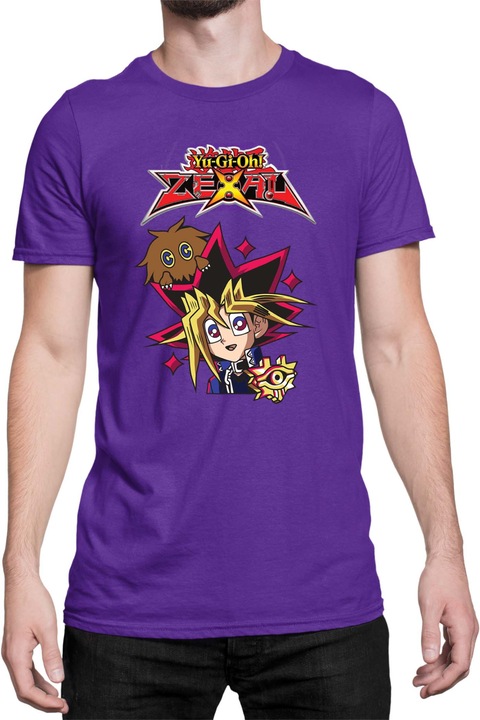Férfi póló Japan Manga Anime Comics Tralala Yu Gi Oh 08, Mályvaszín