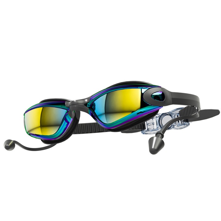 Ochelari de inot FngyuyeUIB, anti-aburire, protectie UV, silicon moale, multicolor, pentru adulti si copii