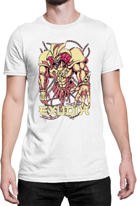 Férfi póló Japan Manga Anime Comics Tralala Yu Gi Oh Exodia, Fehér