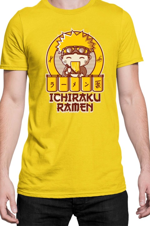 Tricou barbati Naruto Tralala Ichuraku Ramen 03, Galben, XL