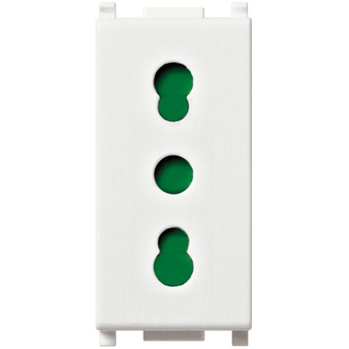 Модулна розетка Vimar Plana 14203, 2P+E 16A P17/11, Бял