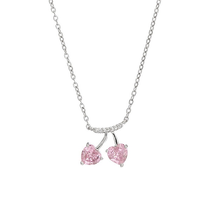 Дамско колие, YISYNIM, Стомана, 45 см, Сребрист