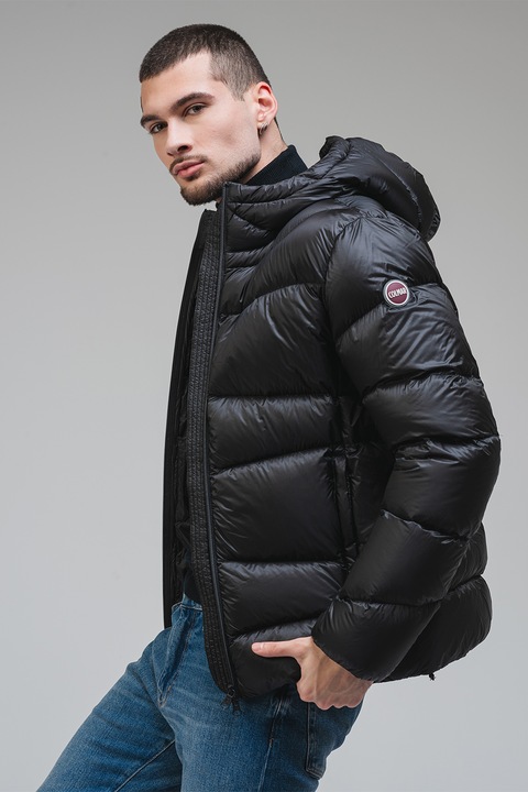 Colmar, Geaca matlasata cu umplutura cu puf si gluga, Negru