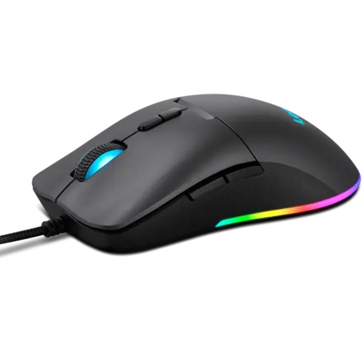 Lenovo M210 RGB gamer egér, 8000 DPI, RGB, Fekete