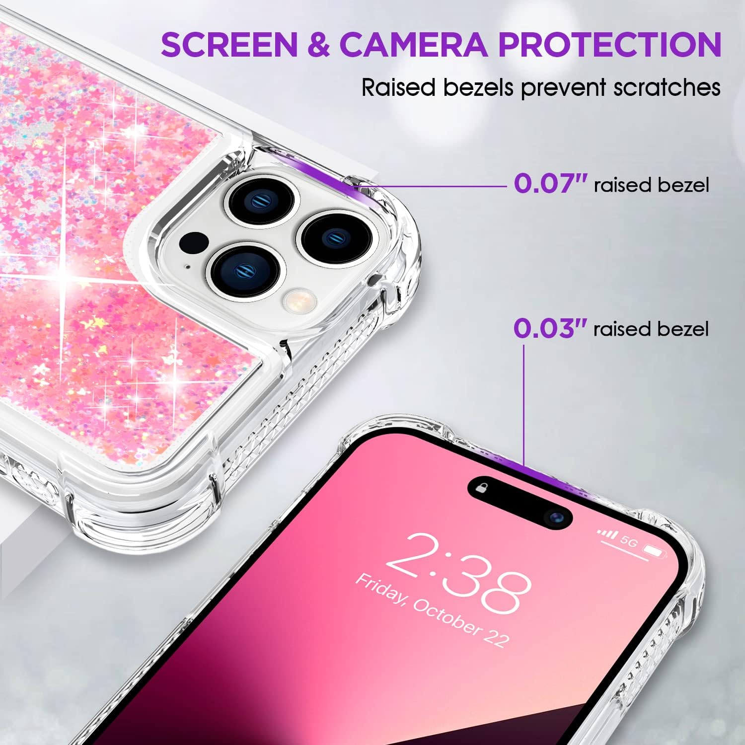 Husa telefon tip portofel, compatibila Apple iPhone 15, roz, anti-alunecare