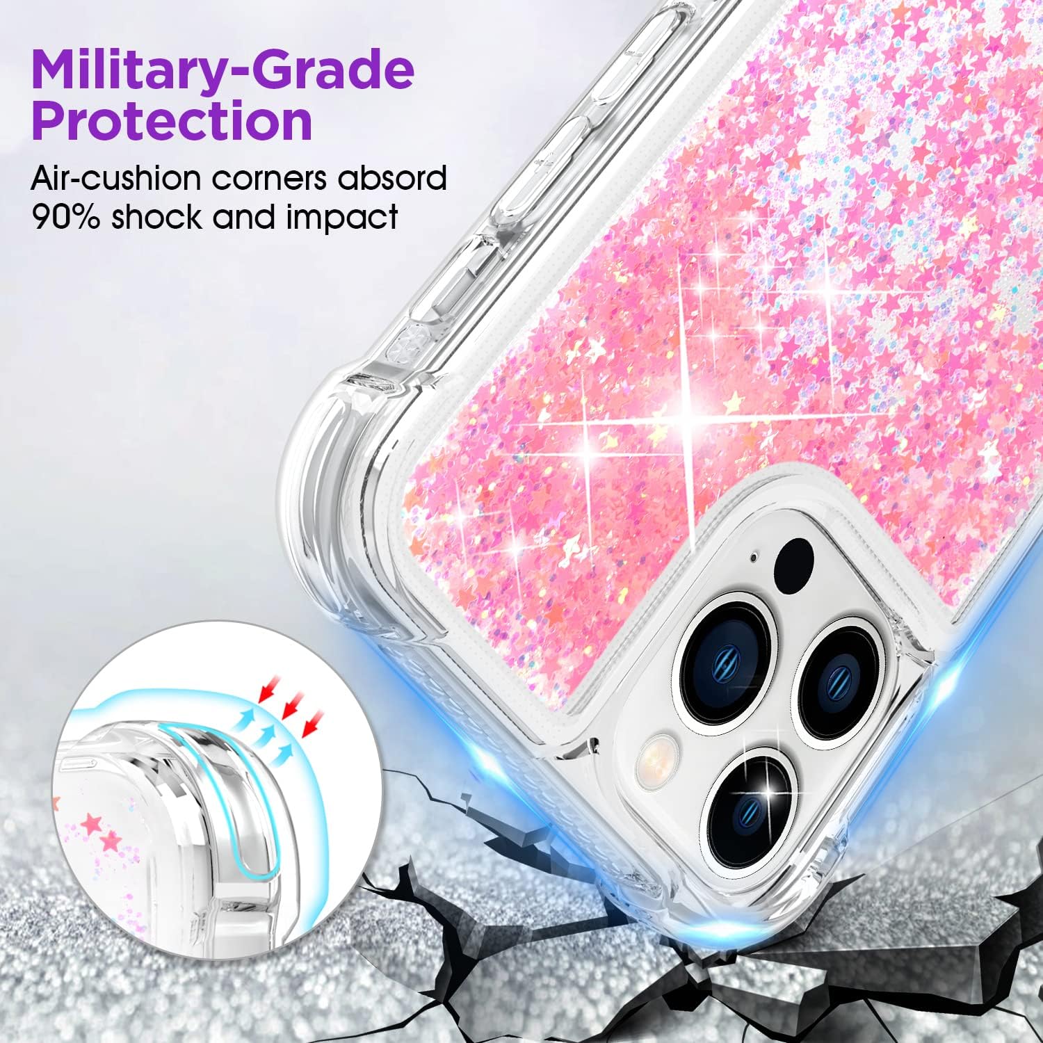 Husa telefon tip portofel, compatibila Apple iPhone 15, roz, anti-alunecare