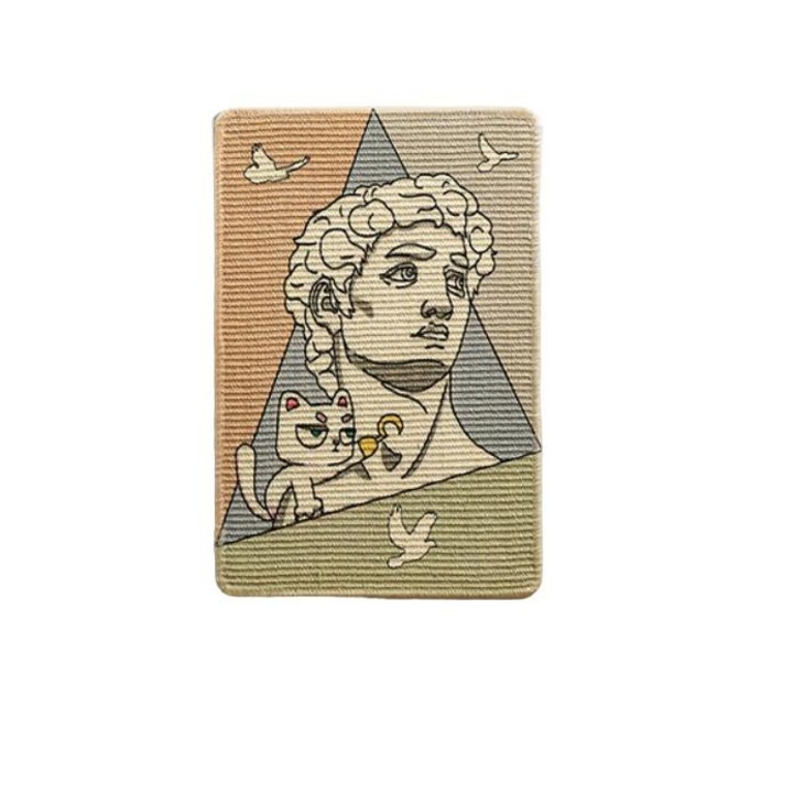 Подложка за драскане за котки, неплъзгаща се, уникален модел, многоцветна, 40x60см