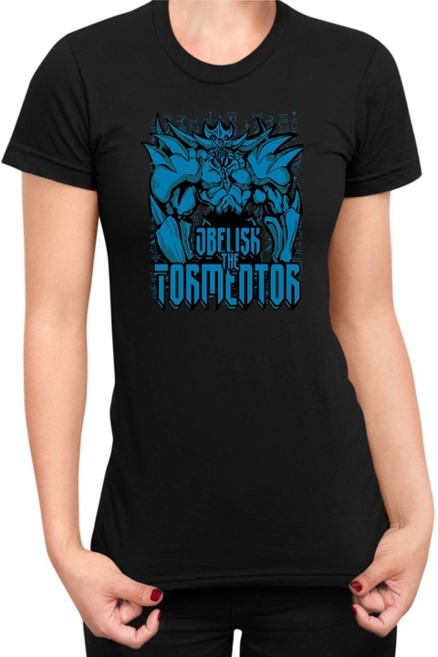 Női póló Japan Manga Anime Comics Tralala Yu Gi Oh Obelisk The Tormentor, Fekete