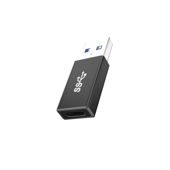 USB 3.2 adapter, ULTIENCE, 10Gbps, 60W, fekete