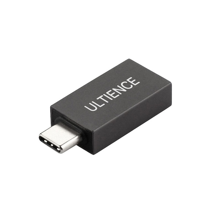 Type-C / USB-A nagy sebességű adapter, 10 Gbps adatátvitel és 60 W gyorstöltés, fekete