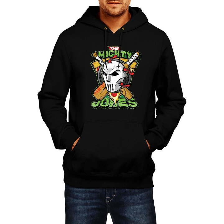 Hanorac barbati TMNT Teenage Mutant Ninja Turtles Tralala Kasey Jones, Negru