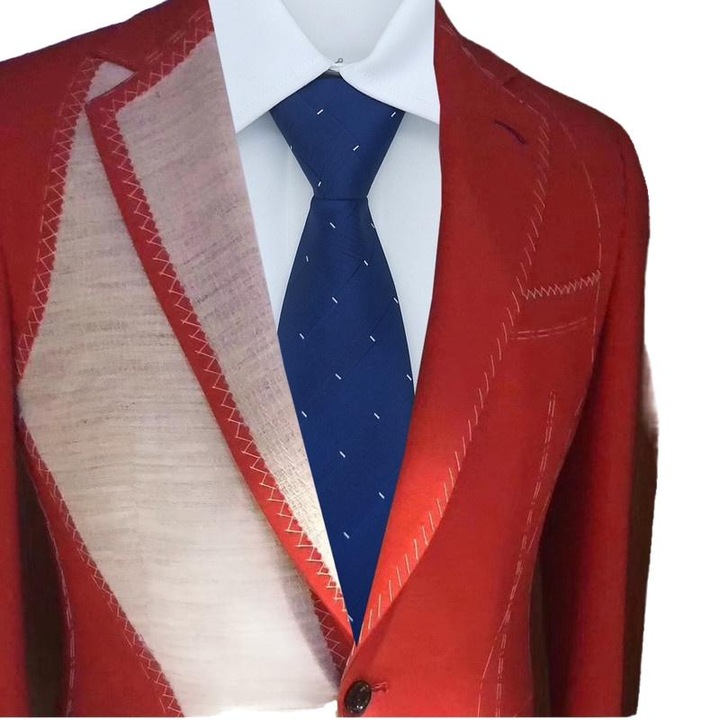 Cravata clasica pentru barbati, Poliester Jacquard, sol albastru marin 47x7cm