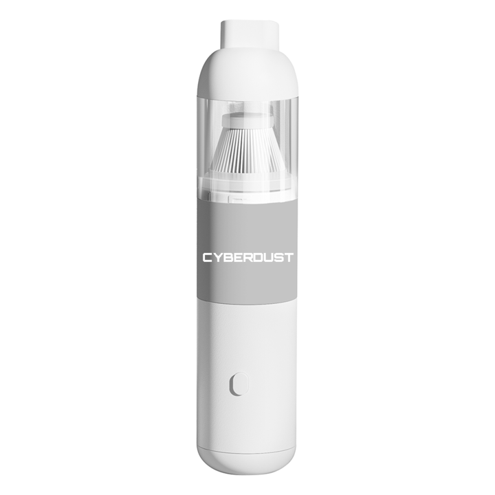 Aspirator portabil auto, CYBERDUST, Alb, 2 Moduri de Viteza, Motor de mare viteza din cupru, Potrivit pentru masina, PC, Birou, Gospodarie, Absorbtia si suflarea prafului, 2 Capete de aspiratie, 1 Capat de suflare, 3000 Pa