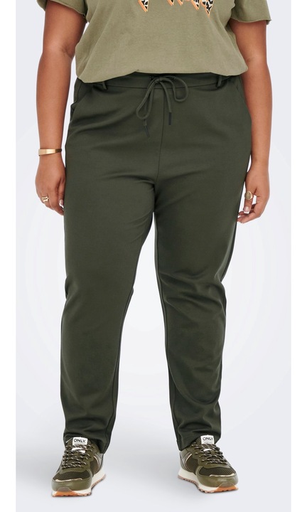 Női hosszú nadrág, CSAK CARMAKOMA, 4233, Textil, Sötétzöld