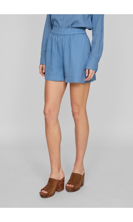 Női rövidnadrág, VILA, 7518, Pamut, Blue Mist