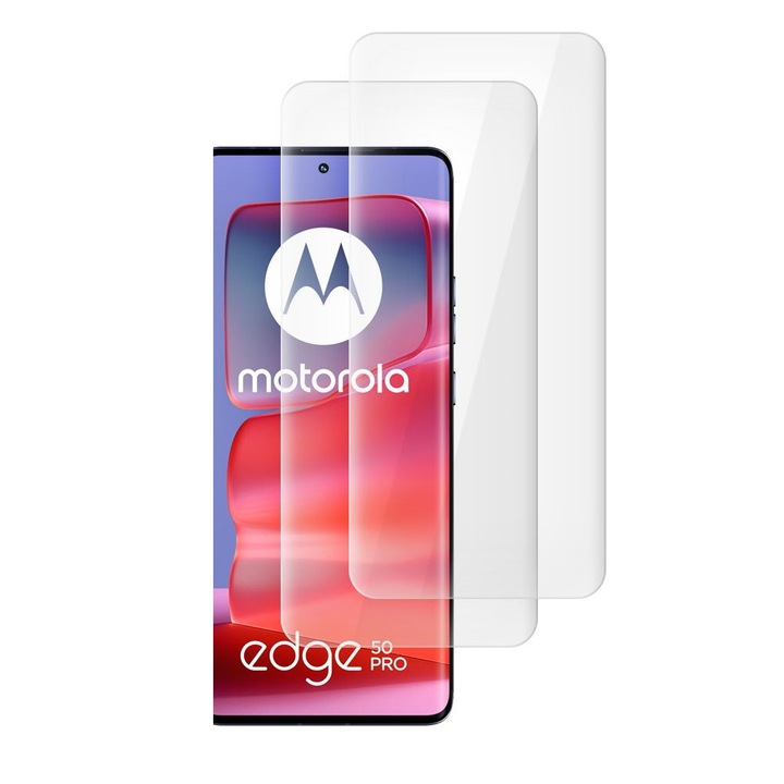 2 db átlátszó védőfólia készlet, HOFI UV lámpával, 0,3 mm, 9H, kompatibilis a Motorola Edge 50 Fusion / Edge 50 Pro 5G készülékkel