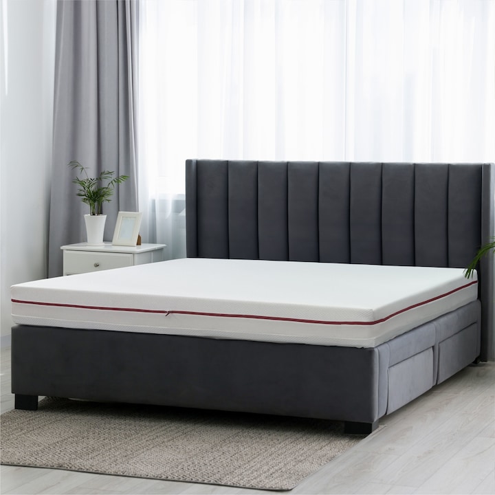 Водоустойчив ортопедичен матрак Best Sleep, Relaxody, 180x200x25 см, Полиуретанова пяна/Мемори пяна, Средна твърдост
