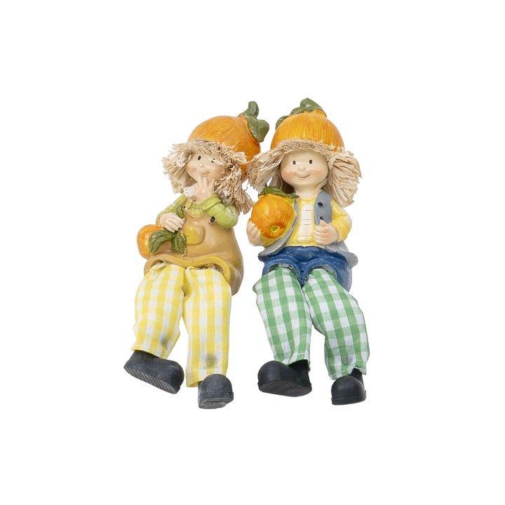 2 db gyanta figura függőlábas készlet, sütőtök modell, H 16 cm, BSP / SL163_1