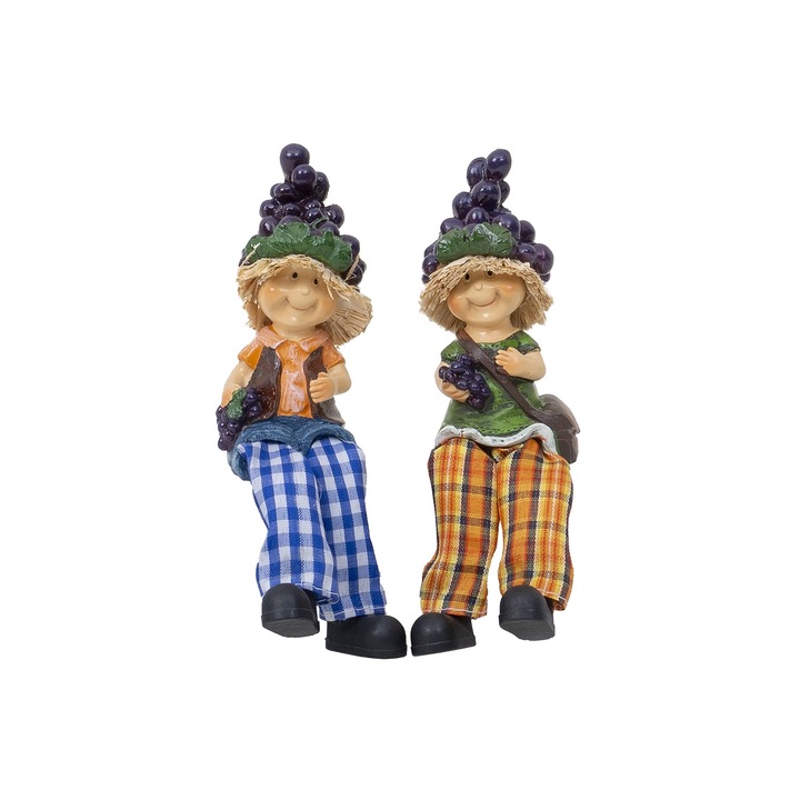 2 db gyanta figura lógó lábakkal, szőlő modell, H 16 cm, BSP / SL163_10