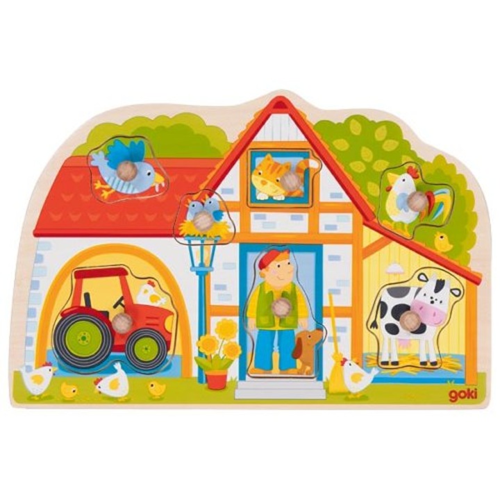 Puzzle Goki din Lemn Ferma mea