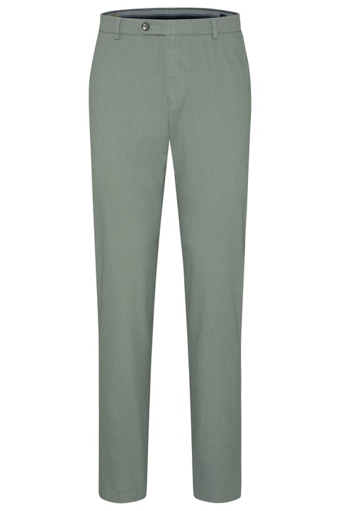 Pantaloni BUGATTI, Chino, slim, bumbac, Herringbone, Verde salvie