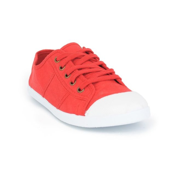 Tenisi dama, textil, cu siret, PM005, Rosu